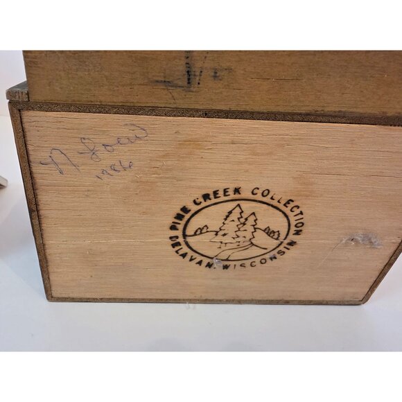 Vintage Pine Creek Recipe Box House "Home Is Where The Heart Is" With Dividers & - Picture 6 of 8